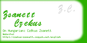 zsanett czekus business card